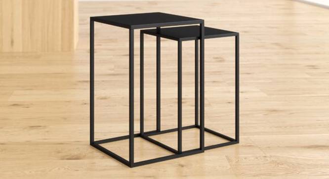 Matilda Side & End Table (Black, Powder Coating Finish) by Urban Ladder - Front View Design 1 - 368213