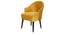 Palmer Lounge Chair (Gold, Fabric Finish) by Urban Ladder - Cross View Design 1 - 368299