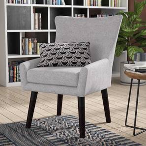 Wing Lounge Chairs Design Rhiannon Fabric Lounge Chair in Bright Grey Colour