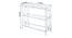 Pier Console Table (Silver, Powder Coating Finish) by Urban Ladder - Design 1 Dimension - 368472