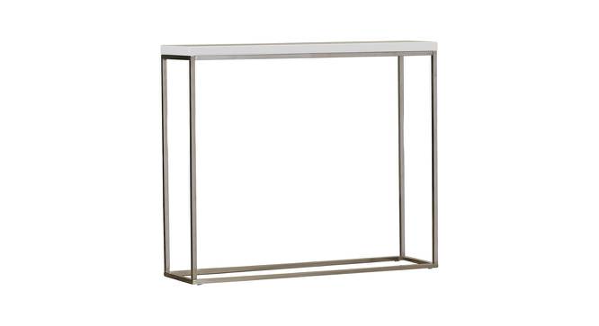 Theo Console Table (White, Stainless Steel Finish) by Urban Ladder - Cross View Design 1 - 368508