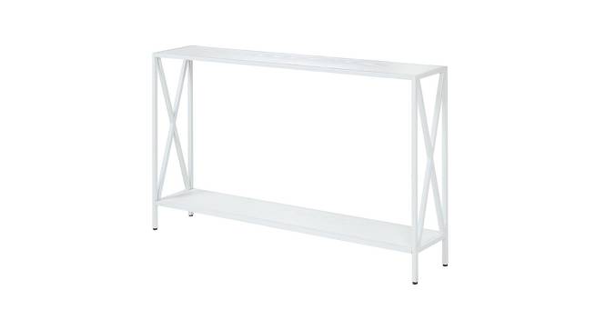Sebastian Console Table (White, Powder Coating Finish) by Urban Ladder - Front View Design 1 - 368519