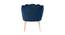 Vienna Lounge Chair (Blue, Fabric Finish) by Urban Ladder - Design 1 Side View - 368538