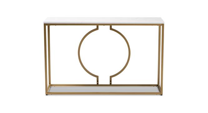 Zeus Console Table (Gold, Powder Coating Finish) by Urban Ladder - Cross View Design 1 - 368577