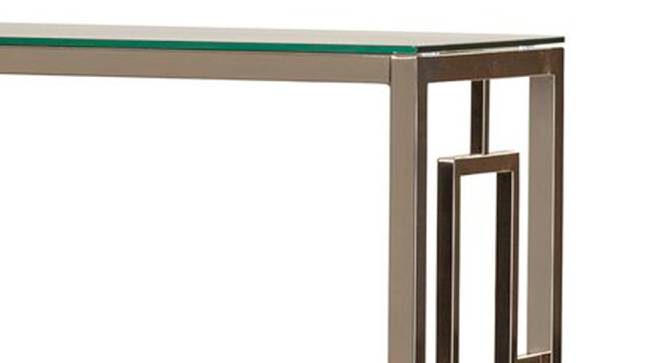 Waldo Console Table (Silver, Powder Coating Finish) by Urban Ladder - Front View Design 1 - 368586