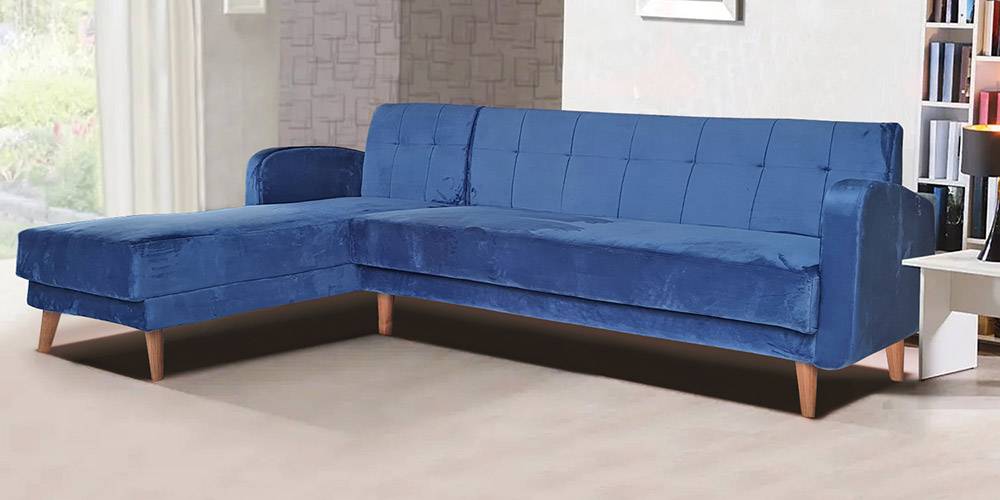 Swindon Sectional Fabric Sofa - Blue by Urban Ladder - - 
