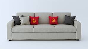 Burrey Fabric Sofa - Beige