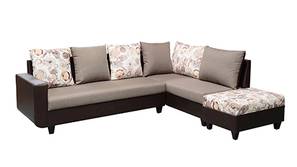 Swansea Sectional Fabric Sofa - Brown