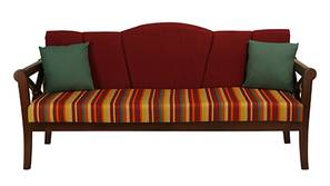 Bari Wooden Sofa  - Red