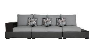 Zoffery Leatherette Sofa - Grey