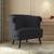 Bardot lounge chair grey velvet lp