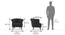 Bardot Lounge Chair ( Space Grey Velvet) by Urban Ladder - Dimension Design 1 - 369123