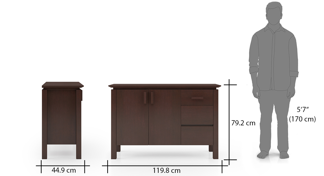 Diner wide sideboard finis dark walnut dim1