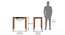 Arabia Study Table (Amber Walnut Finish) by Urban Ladder - Dimension Design 1 - 369136