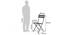 Masai Patio Table Set (Teak Finish) (Black) by Urban Ladder - - 
