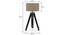 Hubble Tripod Floor Lamp (Black Base Finish, Cylindrical Shade Shape, Natural Shade Color) by Urban Ladder - - 