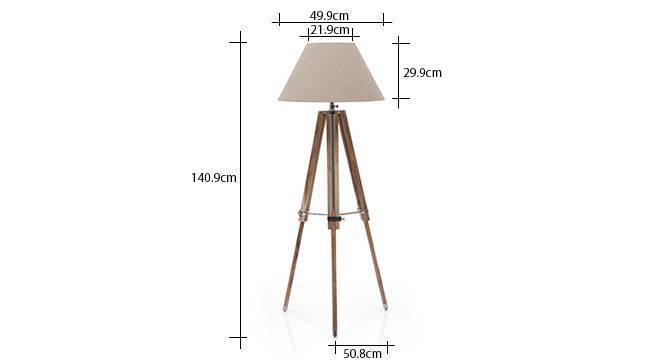 Kepler tripod floor lamp natural linen conical shade 9 img 0151 dm