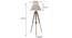 Kepler Tripod Floor Lamp (Natural Base Finish, Natural Shade Color, Conical Shade Shape) by Urban Ladder - - 