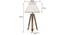 Kepler Tripod Floor Lamp (Natural Base Finish, Natural Shade Color, Conical Shade Shape) by Urban Ladder - - 