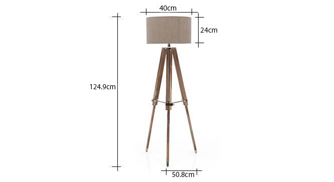 Kepler tripod floor lamp natural linen drum shade replaced 4