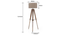 Kepler Tripod Floor Lamp (Natural Base Finish, Natural Shade Color, Drum Shade Shape) by Urban Ladder - - 