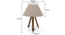 Kepler Tripod Table Lamp (Natural Base Finish, Natural Shade Color, Conical Shade Shape) by Urban Ladder - - 