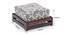 Raymond Footstool (Walnut Finish, Grey) by Urban Ladder - - 