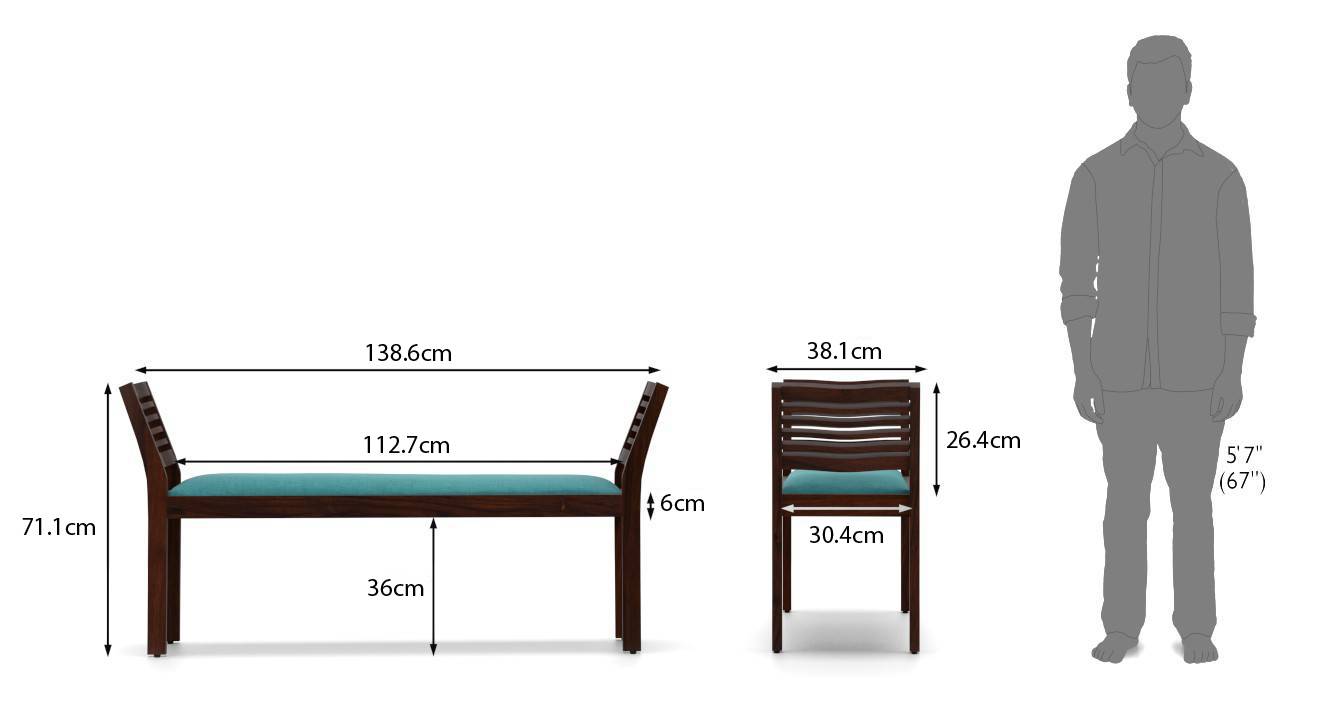 Latt upholstery bench green 06 7