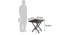 Masai Arm Chair Table Set (Teak Finish) (Black) by Urban Ladder - - 