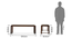 Arabia - Oribi 6 Seater Dining Set (With Bench) (Teak Finish, Wheat Brown) by Urban Ladder - - 