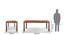 Arabia XXL - Oribi 8 Seater Dining Table Set (Teak Finish, Burnt Orange) by Urban Ladder - Design 2 Dimension - 369603