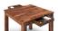Arabia - Oribi 4 Seater Storage Dining Table Set (Teak Finish, Burnt Orange) by Urban Ladder - Design 2 Dimension - 369625