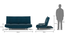 Edo Sofa Cum Bed (Blue) by Urban Ladder - - 