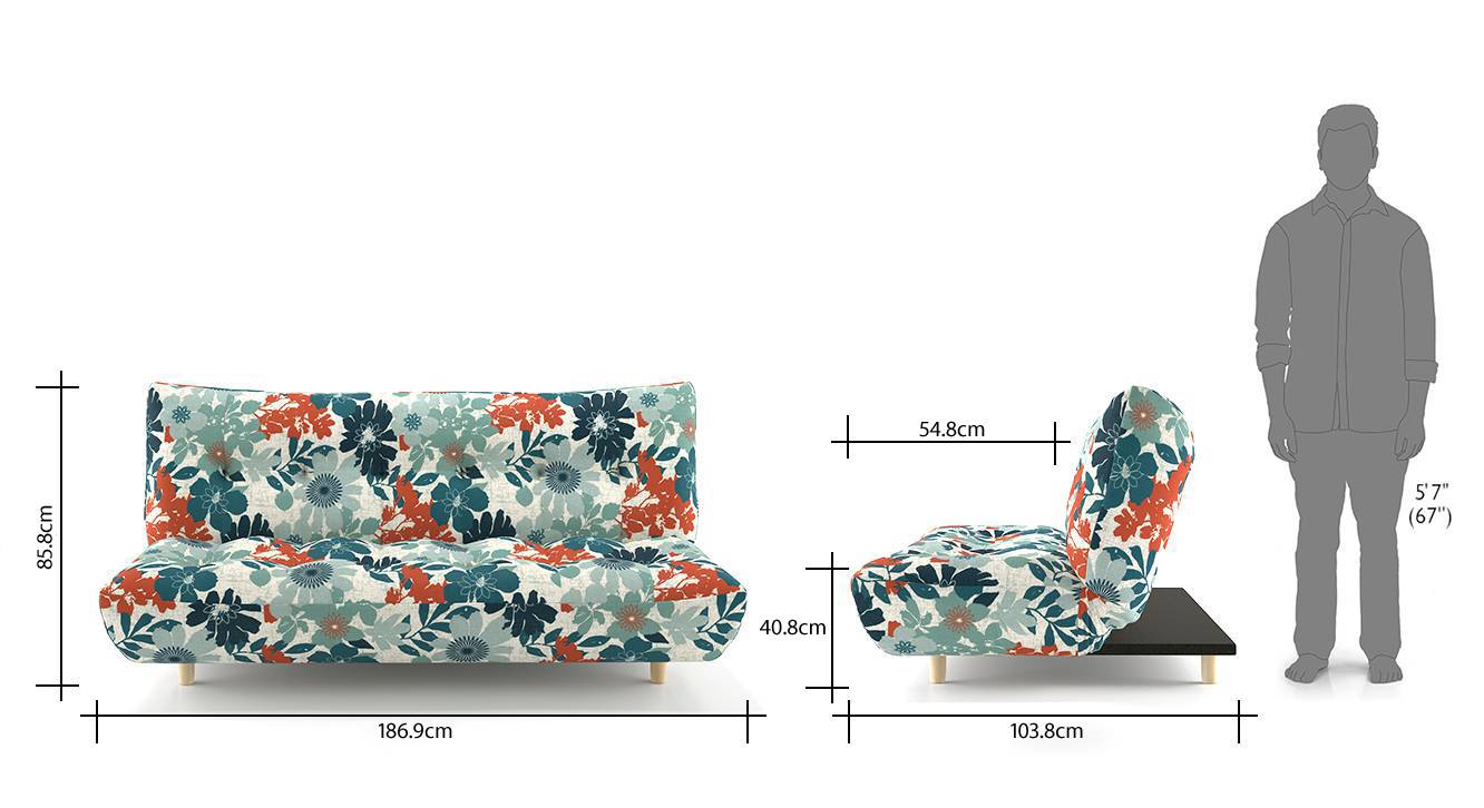 Palermo sofa cum bed floral 09