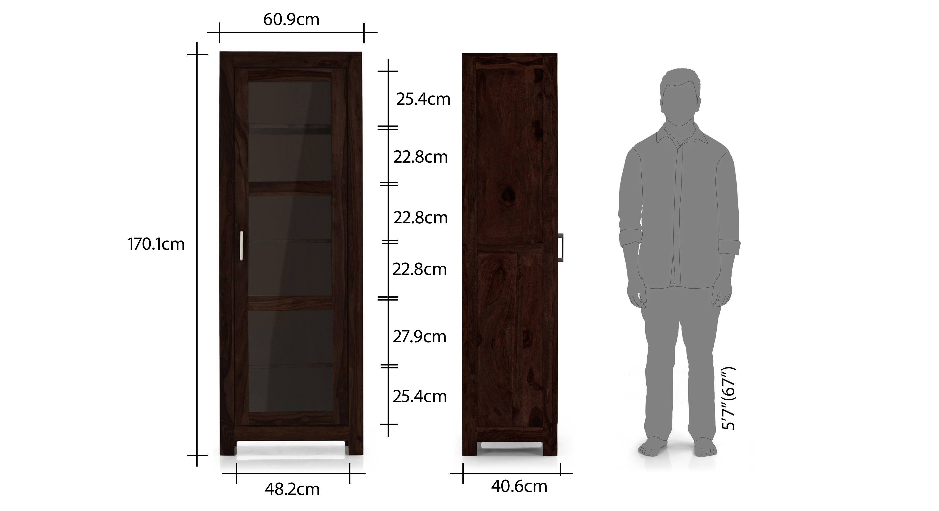 Murano single door display cabinet mh dimensrion