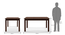 Diner 6 Seater Dining Table Set (With Upholstered Chairs) (Dark Walnut Finish) by Urban Ladder - - 