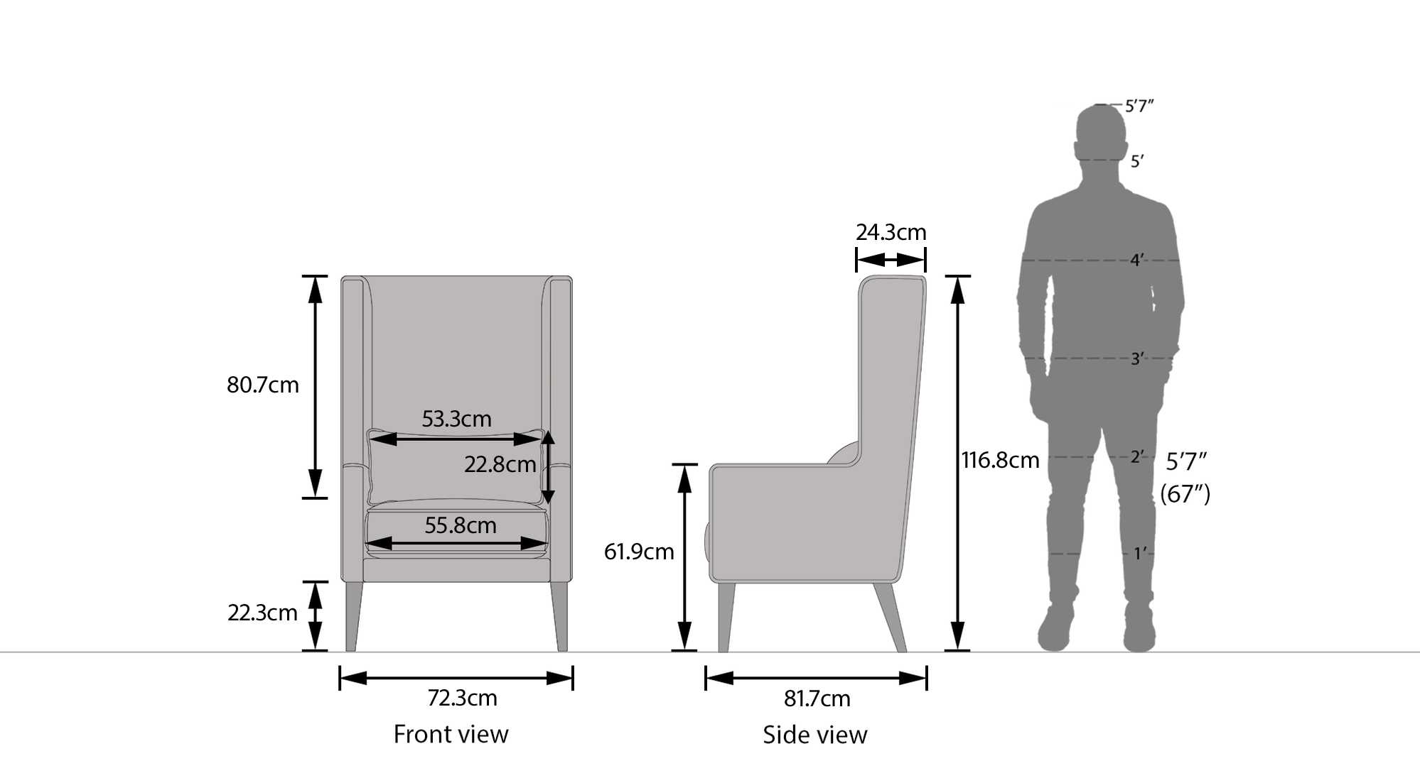 Morgen wing chair new dim 44