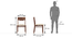 Kerry Dining Chairs - Set Of 2 (Teak Finish, Wheat Brown) by Urban Ladder - Design 1 Dimension - 370034
