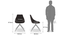 Doris Swivel Dining Chairs - Set Of 2 (Dark Grey, Fabric Material) by Urban Ladder - - 