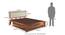 Florence Storage Bed (Solid Wood) (Teak Finish, King Bed Size, Monochrome Paisley, Drawer Storage Type) by Urban Ladder - - 