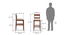 Stinson Bar Stool (Teak Finish, Counter Height) by Urban Ladder - Design 1 Dimension - 370223