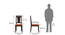 Martha Dining Chairs - Set Of 2 (Mahogany Finish, Burnt Orange) by Urban Ladder - Design 1 Dimension - 370281