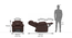 Robert Recliner (Brown, Leather Material) by Urban Ladder - - 