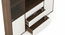 Iwaki Bookshelf/Display Cabinet With Glass Door (3 Drawer Configuration, 110 Book Book Capacity, Columbian Walnut Finish) by Urban Ladder - Image 1 Design 1 - 370411