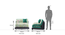 Finn Futon Sofa Cum Bed (Tree Of Life - Lagoon Green) by Urban Ladder - - 