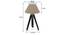 Hubble Tripod Floor Lamp (Black Base Finish, Natural Shade Color, Conical Shade Shape) by Urban Ladder - - 