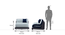 Finn Futon Sofa Cum Bed (Midnight Blue) by Urban Ladder - - 