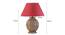 Astros Table Lamp (Natural, Cotton Shade Material, Maroon Shade Colour) by Urban Ladder - - 