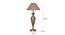 Tasha Table Lamp (Antique Brass, Cotton Shade Material, Beige Shade Colour) by Urban Ladder - - 