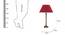 Loren Table Lamp (Brown, Cotton Shade Material, Maroon Shade Colour) by Urban Ladder - - 